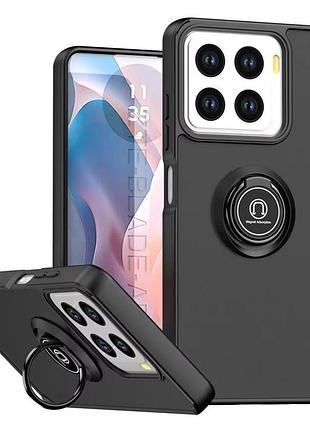 Чехол fiji colorframe для zte blade a56 матовый бампер с кольцом подставкой black