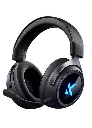 Навушники mchose x9 ігрові бездротові bluetooth, 2.4g для пк, ps, switch, телефона з мікрофоном — чорний