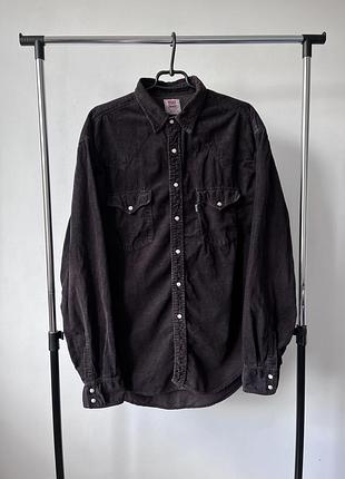 Вінтажна чоловіча вельветова сорочка vintage 98s levis western corduroy shirt