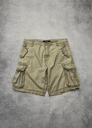 Вінтажні карго шорти / vintage blend cargo shorts пісочні широкі m