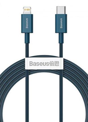 Кабель baseus type-c to lightning superior series fast charging data cable |200 см, 20вт| (catlys-c03) blue