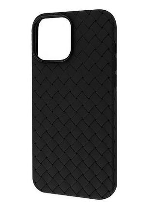 Чехол-накладка prc weaving full для iphone 14 pro max, черный