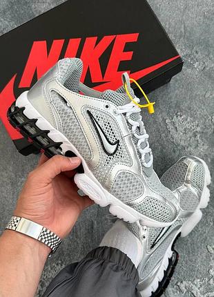 Nike air zoom spiridon cage 2 metallic silver/найк аир зум серые