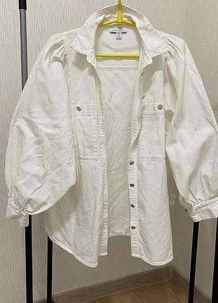 Zara котонова джинсовка , сорочка, жакет