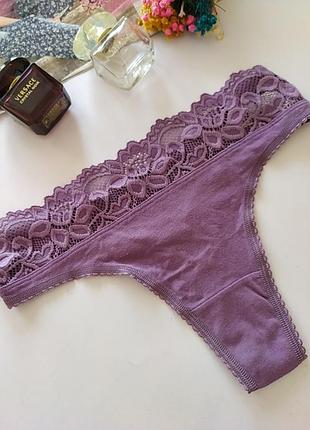 Коттоновые трусики танга с кружевом m&amp;s, eur 38, u9 10