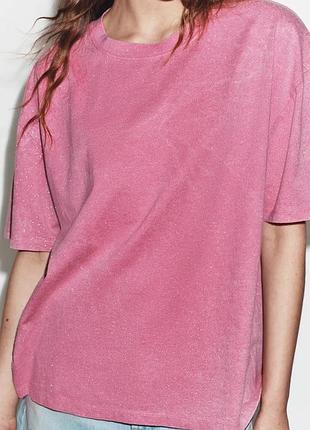 Блискуча варена футболка zara new