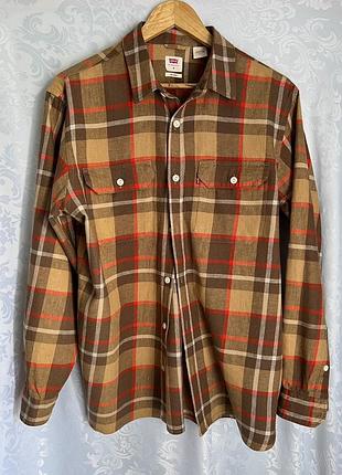 Чоловіча сорочка levi's jackson worker sarina sepia plaid
