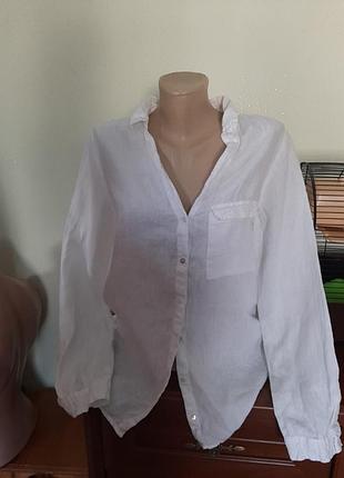 Льняная рубашка zara