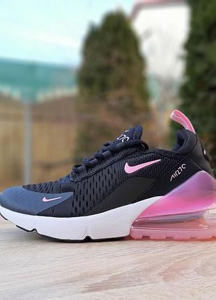 Nike air max 270 черные с розовым