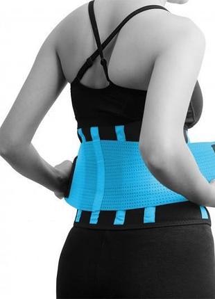 Пояс компрессионный madmax mfa-277 slimming belt black/turquoise l