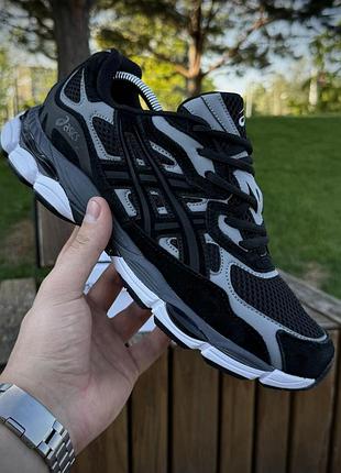 Кросівки asics gel nyc, чорно-сірі