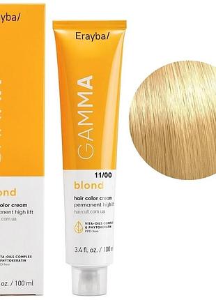 Перманентная краска для волос erayba gamma color cream 11/00 100 мл