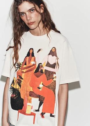 Футболка жіноча в принт zara new