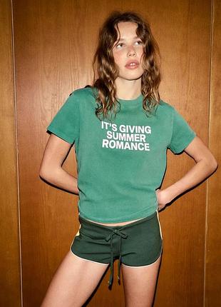 Футболка жіноча зелена zara new