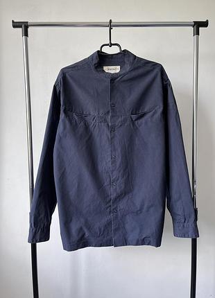 Чоловіча сорочка monitaly navy blue cotton coat shirt made in usa 🇺🇸