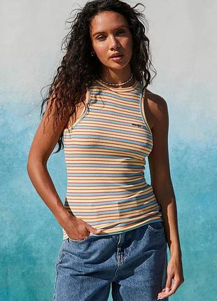 Майка в рубчик из смеси хлопка от wrangler