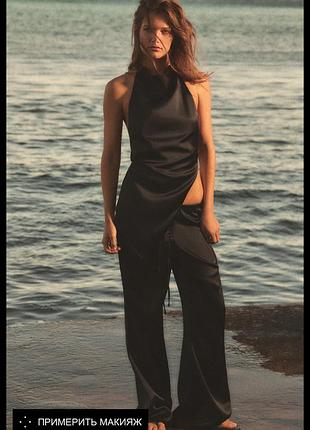 Атласні жіночі штани zara