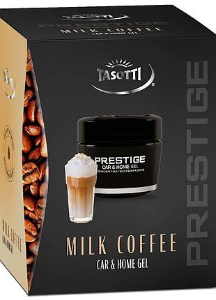 Ароматизатор для авто гелевый "gel prestige" milk coffee (кофе с молоком) 50мл tasotti