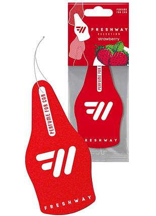 Ароматизатор для авто листочка "selection" strawberry (клубника) freshway