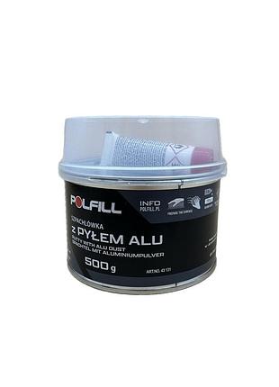 Шпаклівка з алюмінієм + затв. 500г сіра polfill