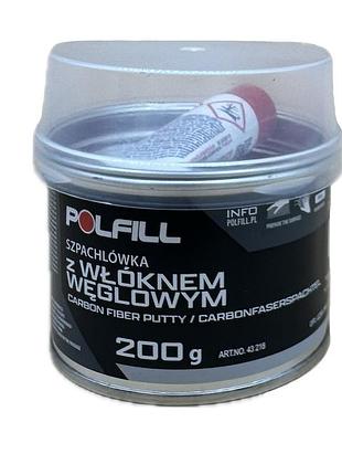 Шпаклівка карбонова (з вуглцевим волокном) "carbon" + затв. 200г чорна polfill