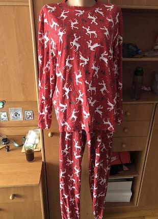 Пижама, комплект, костюм, 100% коттон, xl. primark