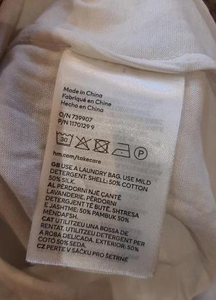 Лонгслив h&amp;m шелк, коттон 2