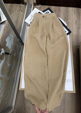 Женские палаццо штаны из 100% эксклюзивного льна stonewashed linen укр.бренду darlen
