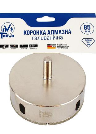 Коронка алмазная гальваническая t-nova 85 мм для плитки, керамогранита и стекла (под дрель/шуруповерт)