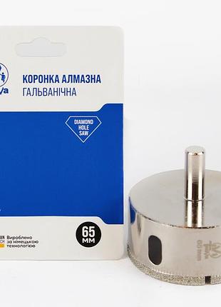 Коронка алмазная гальваническая t-nova 65 мм для плитки, керамогранита и стекла (под дрель/шуруповерт)