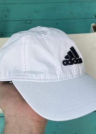 Біла кепка adidas, 55-56 см, one size, кепка adidas, чоловіча кепка adidas, бейсболка adidas, жіноча кепка adidas