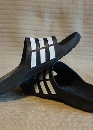 Легкие черные фирменные шлепанцы - сланцы  adidas duramo 9 р. (27 см)