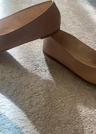 Стильные балетки clarks пудра 100% кожа