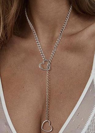 Цепочка серце shein 3