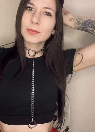 Цепочка серце shein 2
