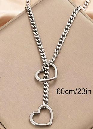 Цепочка серце shein 4