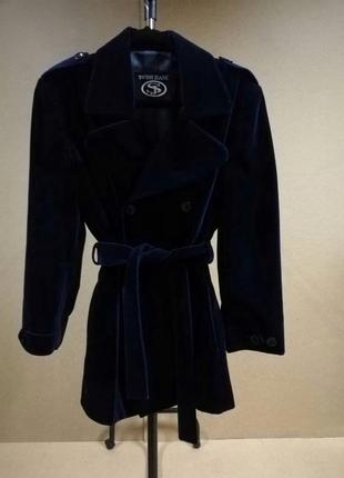 Жакет swish jeans велюровий темно-синій