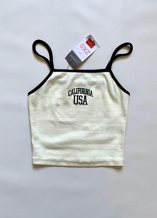 Топ в рубчик з написом  california usa