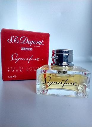 S.t. dupont signature pour homme миниатюра 5мл
