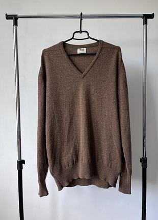 Вовняний светер, джемпер william lockie v neck sweater lambswool pullover made in scotland 🏴󠁧󠁢󠁳󠁣󠁴󠁿