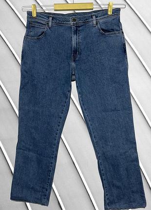 Мужские голубые джинсы wrangler w36 l30 xl 2xl оригинал классические прямые брюки вранглер плотные деним средняя посадка стан отлично 52 54 размер