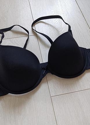 Черный бюстгальтер базовый бюст гладкий лиф f&amp;f 34b 75b 70c