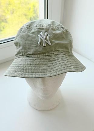 Мятно-зеленая панама с вышитым логотипом new york yankees new era
