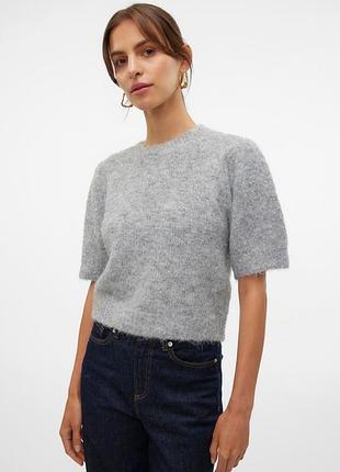 Светр , топ , футболка сіра , шерсть, американка zara трикотаж тепла