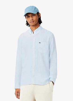Лляна сорочка lacoste чоловіча l розмір