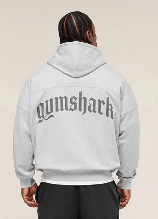 Новая оверсайз кофта худи джимшарк gymshark olde english hoodie soft grey, m (oversize), оригинал