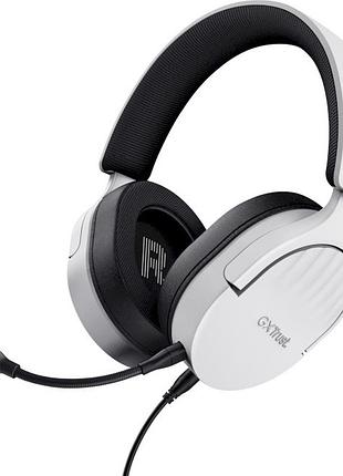 Наушники геймерские trust gxt 489w fayzo headset mini-jack 3.5/кабель 1.2 м/микрофон белый (25210)