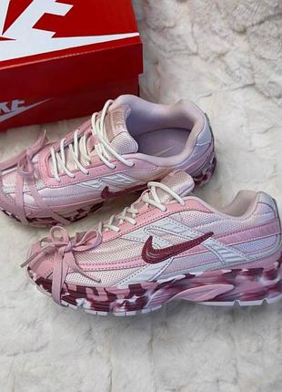 Рожеві шкіряні кросівки найк, nike initiator custom pink, кроссовки, кеди