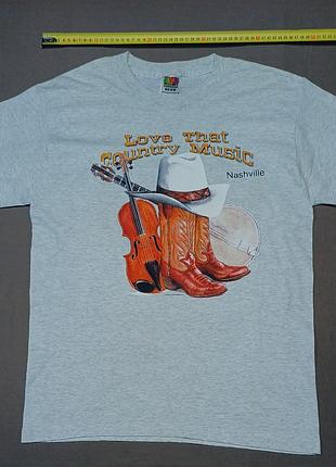 Плечі 49 см fruit of the loom best 
size  m  сіра  футболка   love that country music nashville 
made in salvador
