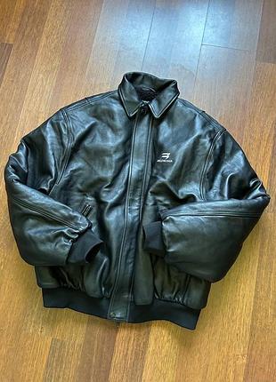 Balenciaga taxi jacket бомбер oversized fit leather куртка  чоловічий luxury оригінал б у